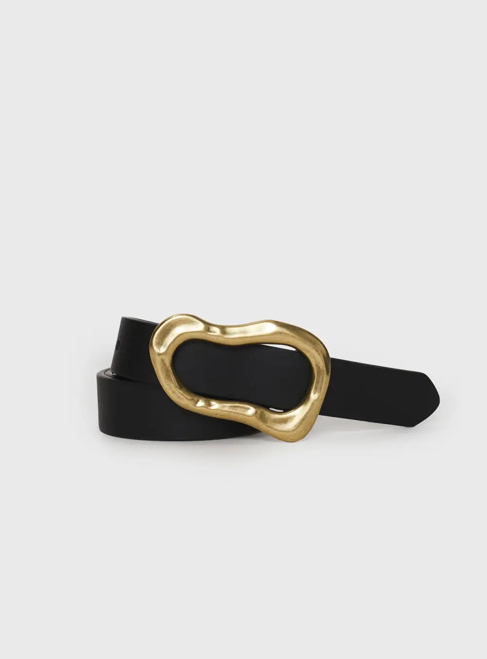 Clean Profile Buckle Faux Leather Belt