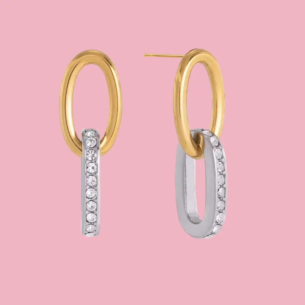 Chain Zirconia Earrings