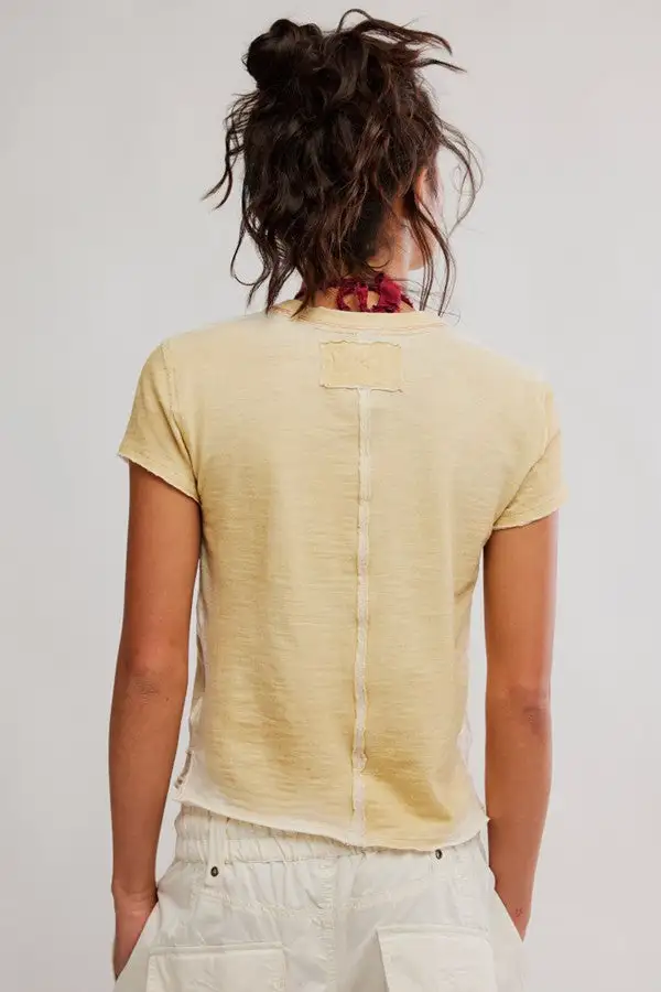Yellow Floral Print Vintage Style Tee