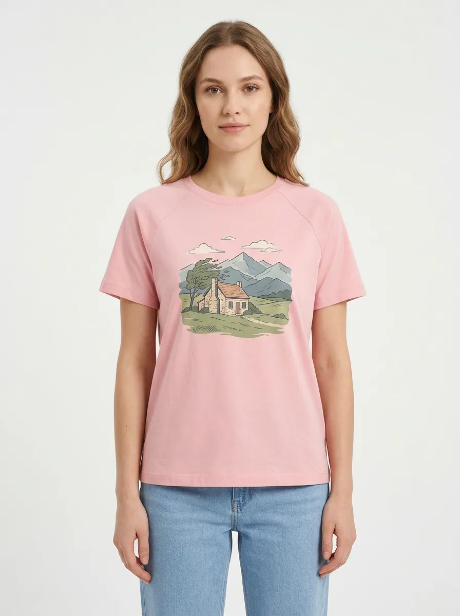 Women's Crewneck Graphic-Print T-Shirt