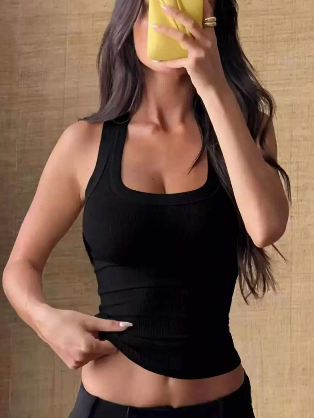 Slim Ribbed-Knit Tank Top