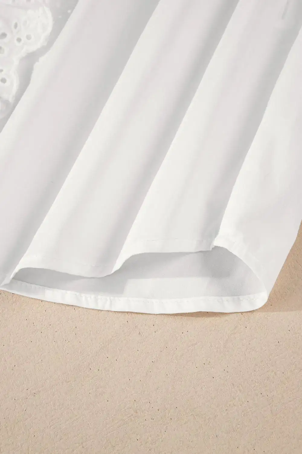 Lace Trim Collared Turn-down Collar Shirt Blouse
