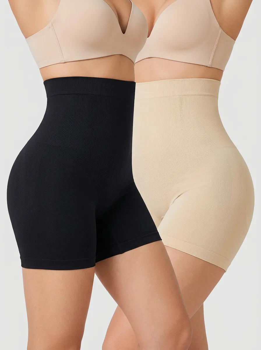 Everyday High-Waist Two-Pack Shapewear Shorts