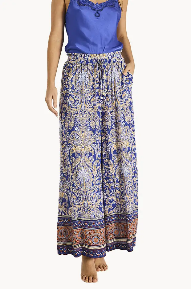 Contrast Cuff Relaxed Pants