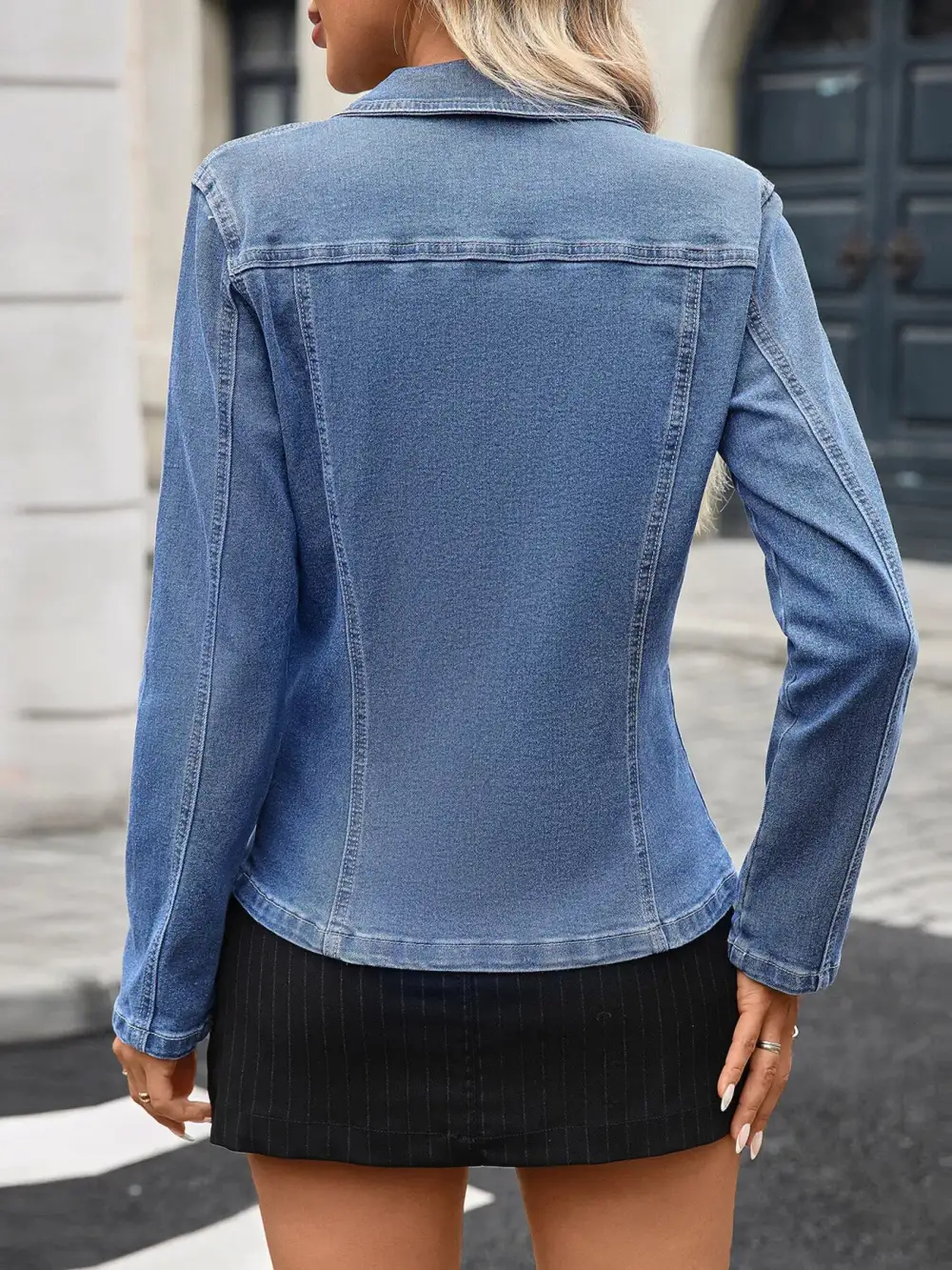 Button Up Long Sleeve Jacket Lightweight Layering Style