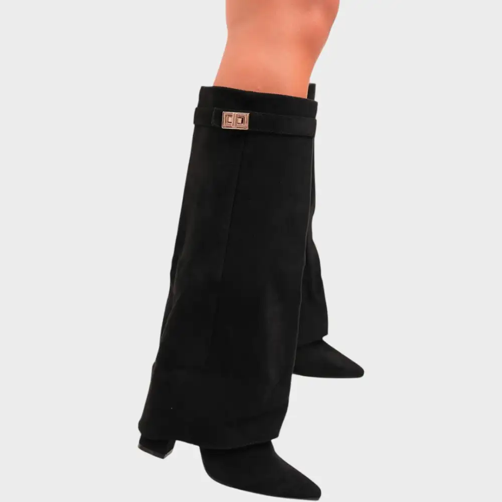 Square Toe Suede Tall Boots