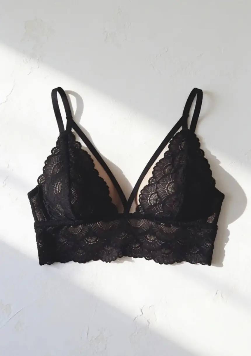 Lace Bra with Decorative Straps