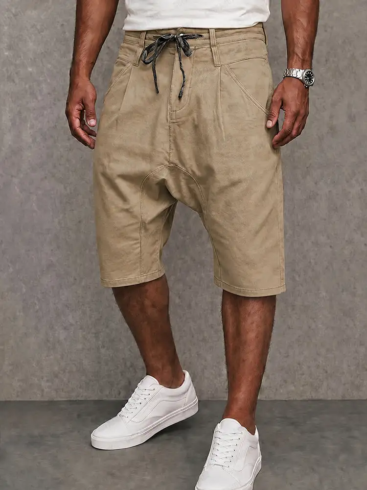 Casual Cotton Drop Crotch Shorts