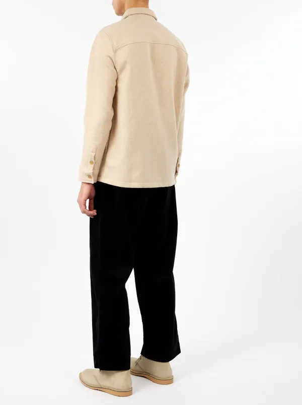 Men's Regular Fit Wool Blend Overshirt