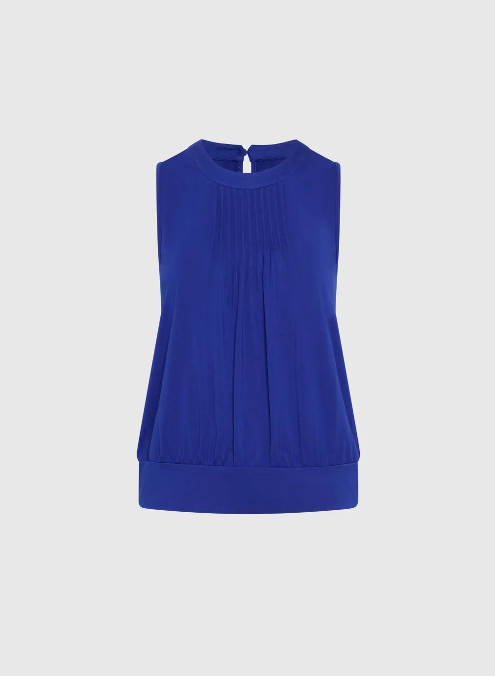Pleated A-Line Round Neck Top