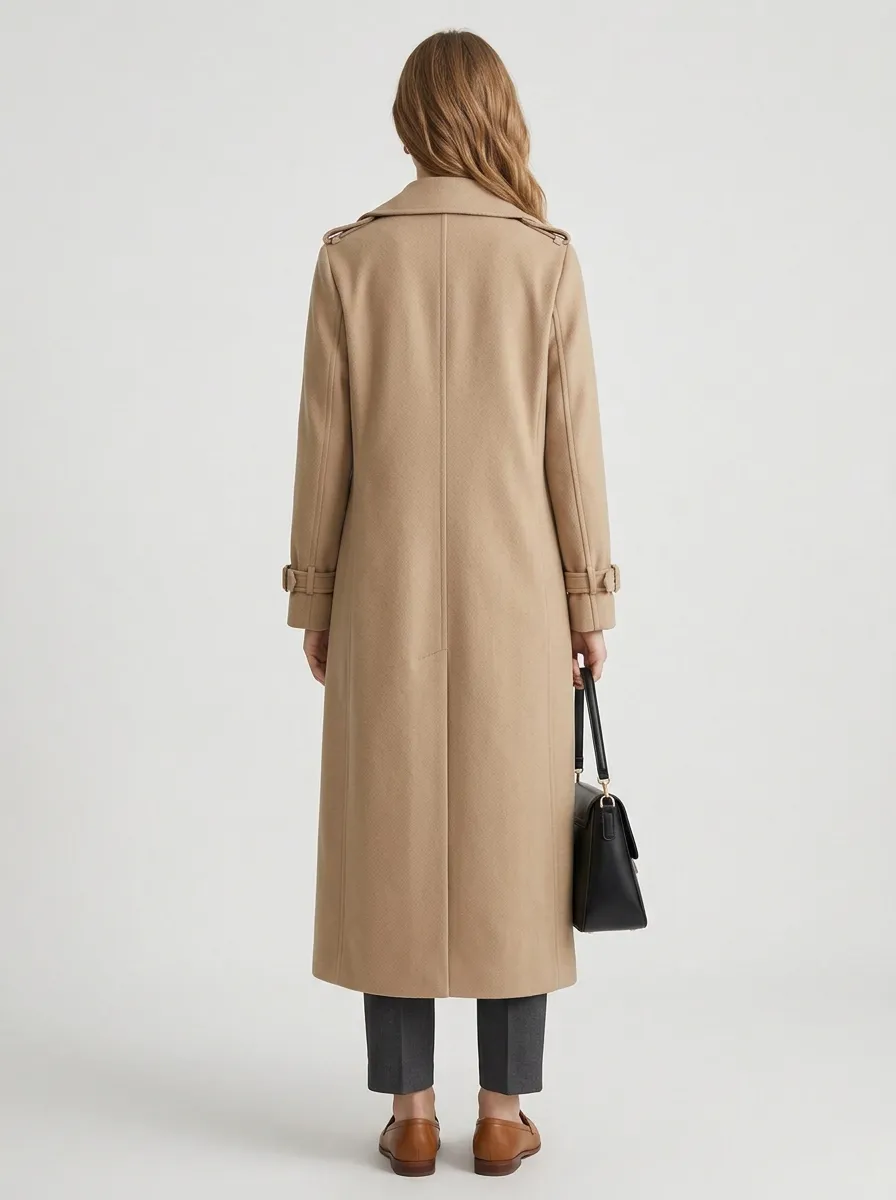 Women's Modern Minimalist Long Trench Coat