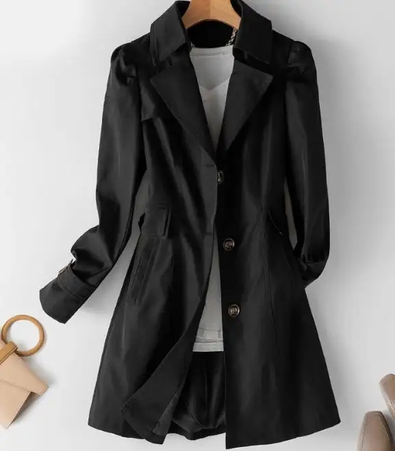 Single Breasted Button Front Tailored Coat