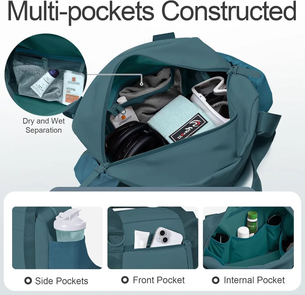 Mini Gym Bag for Women Girls Small Gym Tote Bag with Wet Compartment Waterproof Travel Duffle Bag Cute Workout Sport Bag