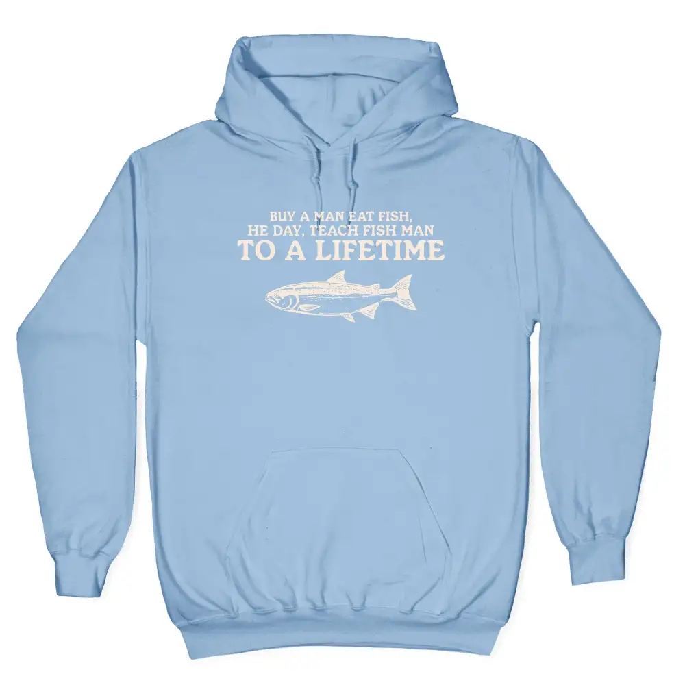 Illustrated Fish Pullover Hoodie