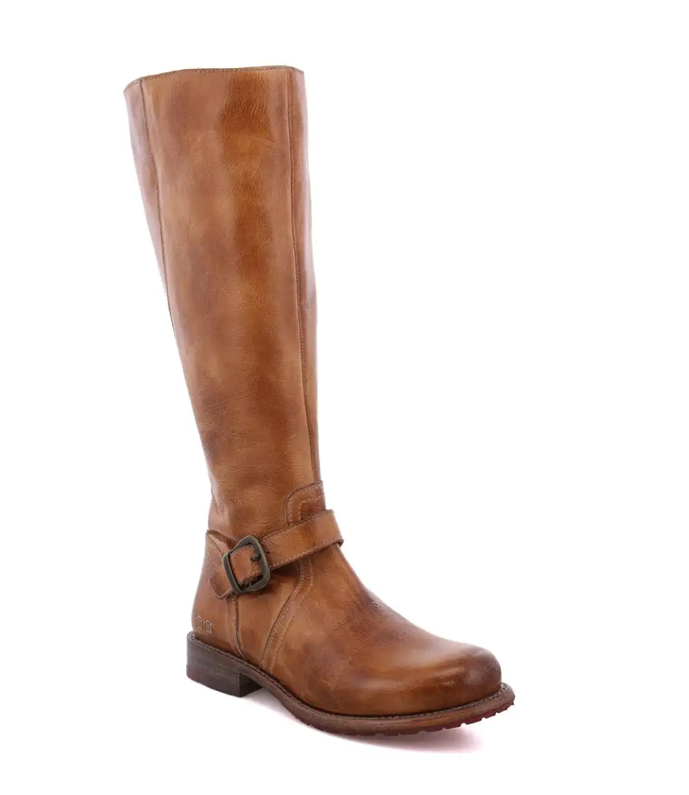Buckled Layered Wide-Calf Tall Boots