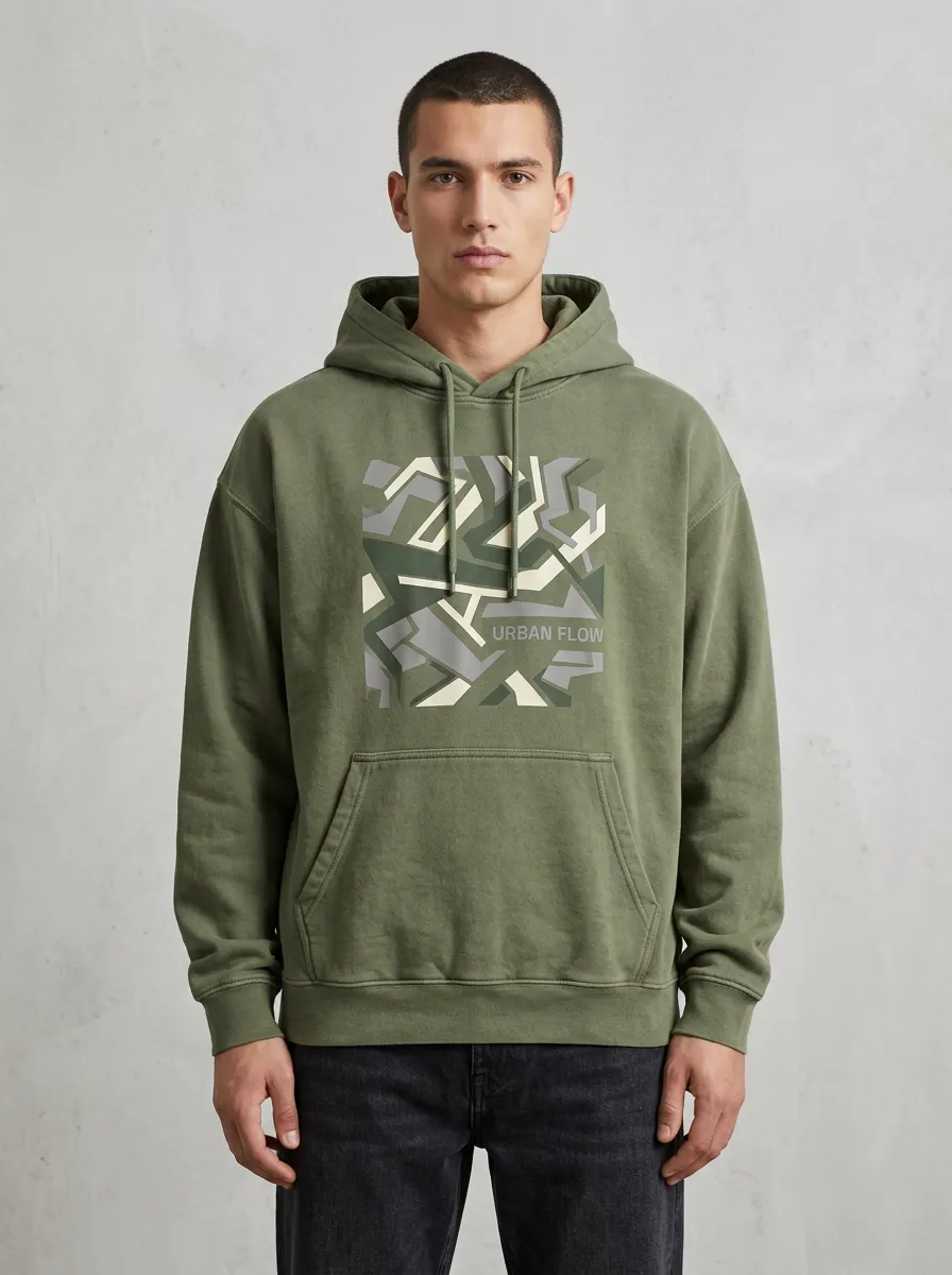 Camo Geometric Men's Graphic Hoodie