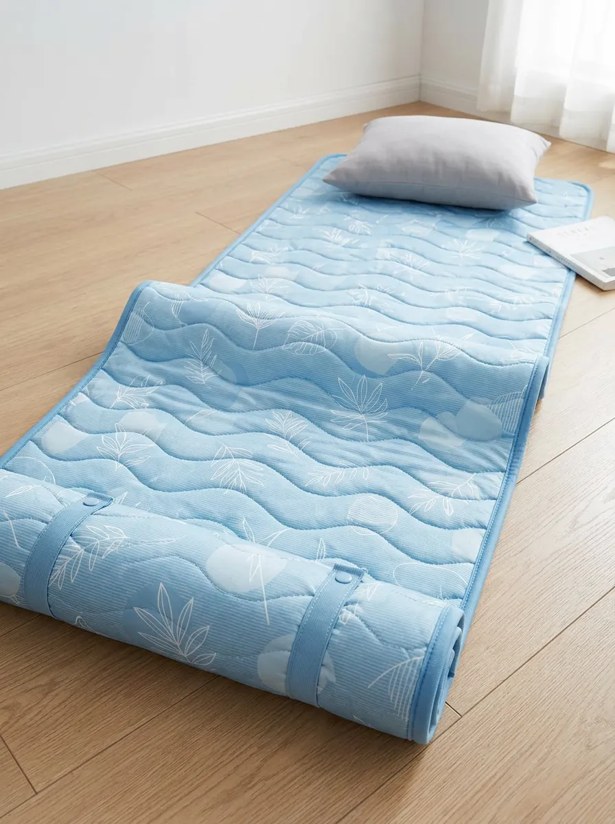 Summer Cooling Blue Leaf Pattern Pattern Cooling Mat