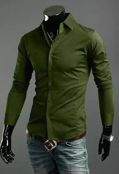 Long Sleeve Slim Fit Business Casual Shirt