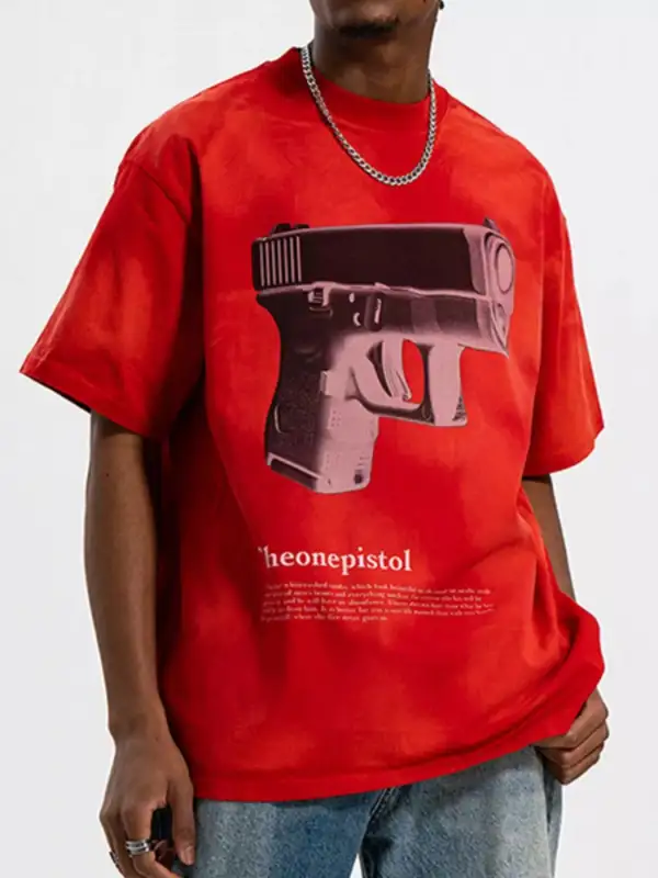 Refined Round Neck Oversized Graphic T-Shirt