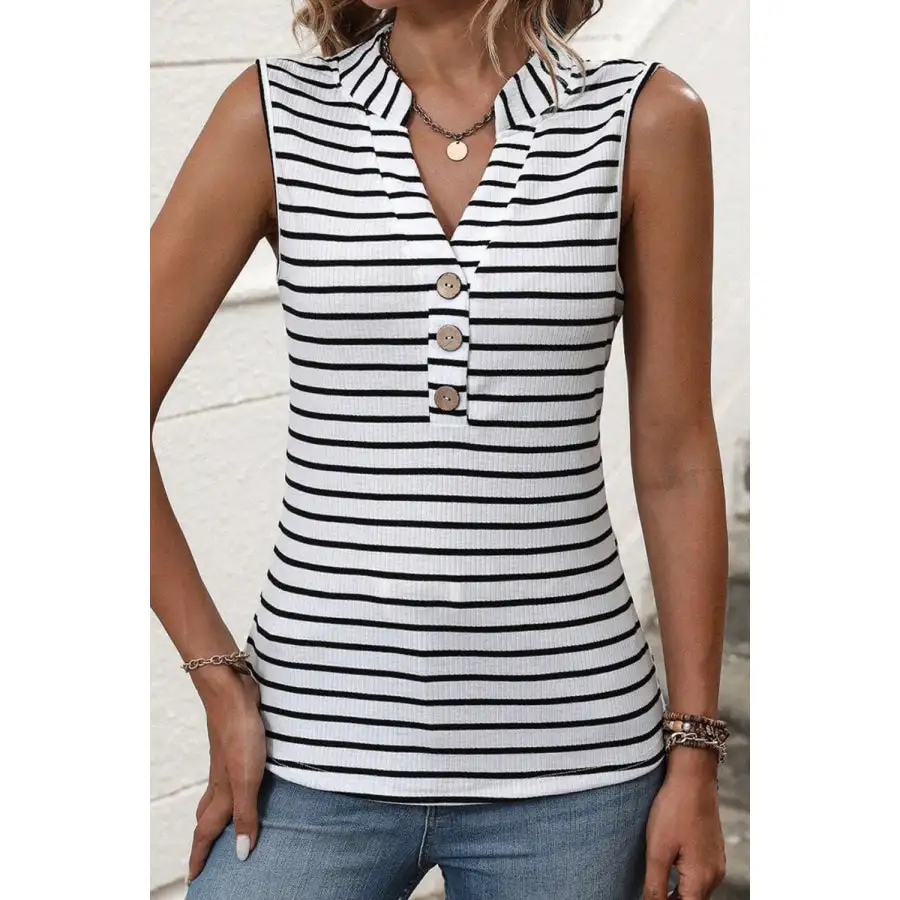Decorative Button Notched Tank