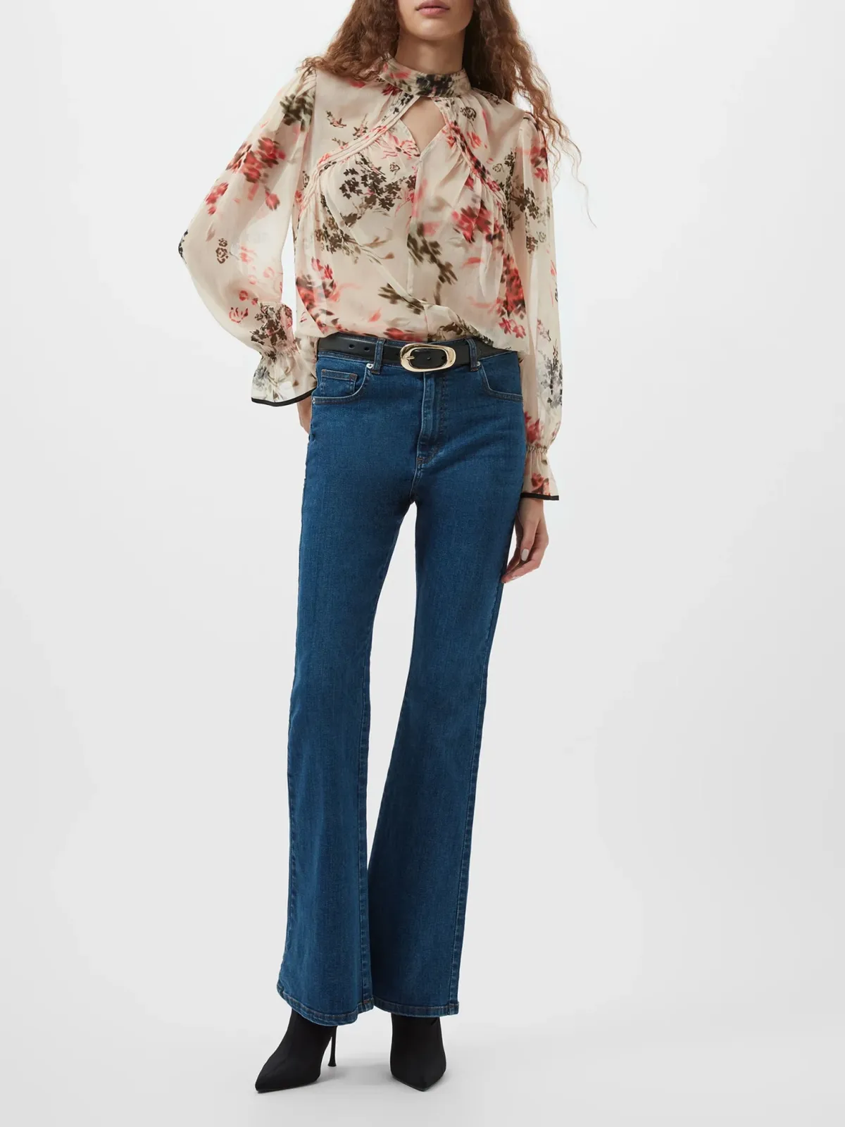 Elegant And Elegant Printed Hollow Top