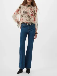 Elegant And Elegant Printed Hollow Top