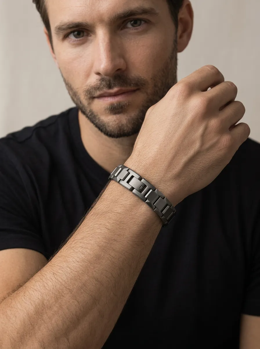 Men's Everyday Minimalist Stainless Steel Link Bracelet