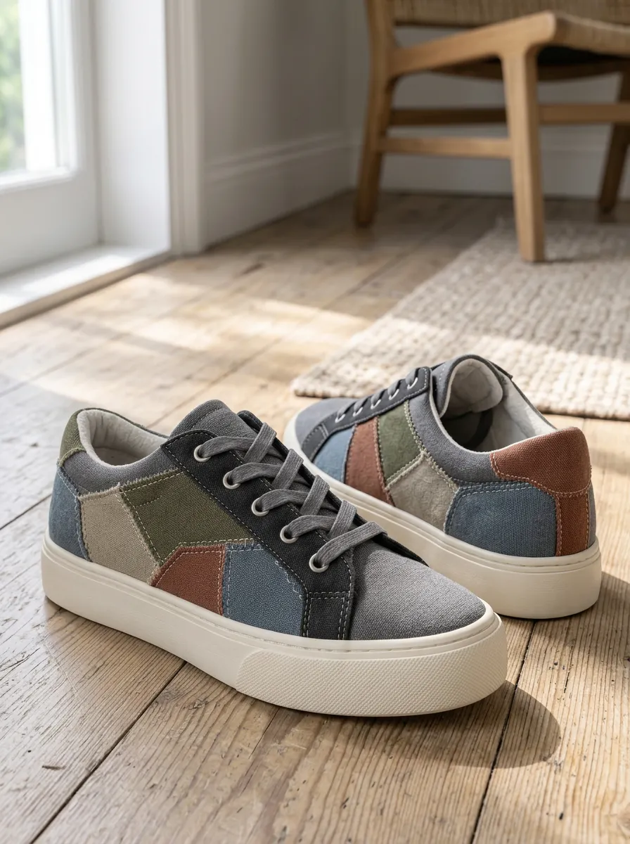 Men's Urban Casual Patchwork Patterned Patterned Canvas Shoes