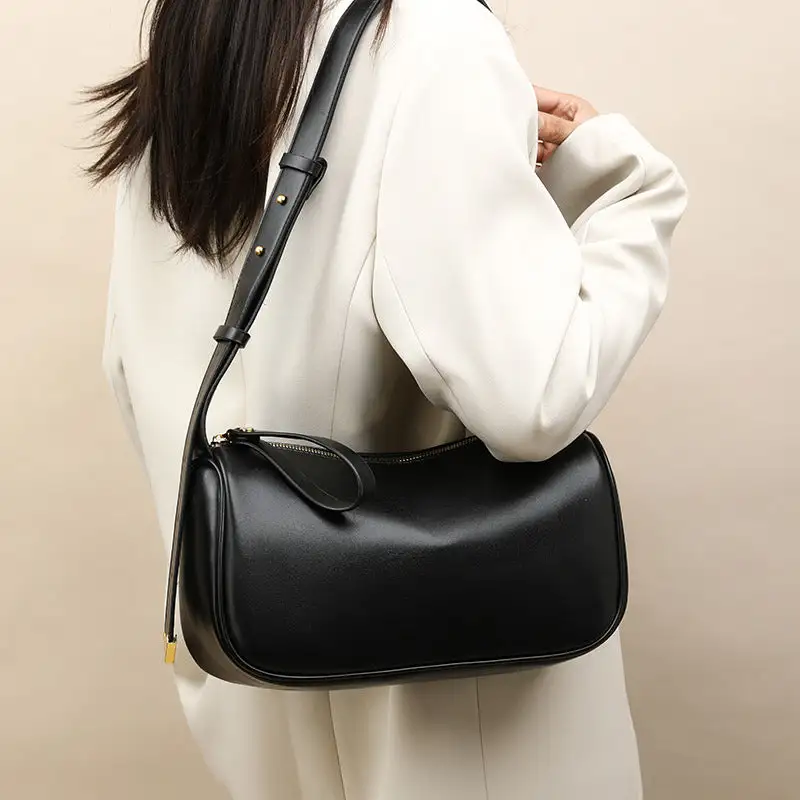 Soft Leather Baguette Bag