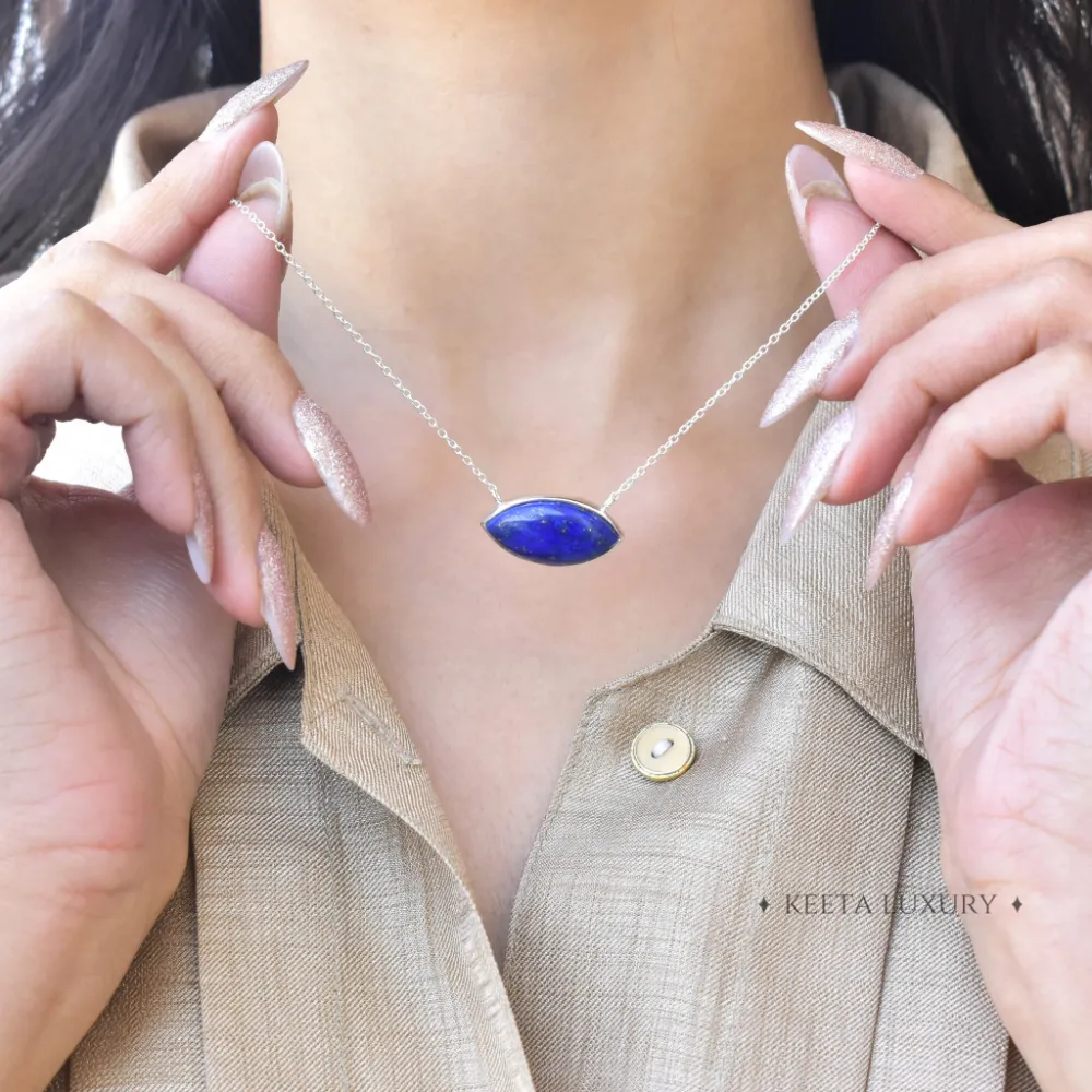 Eye Motif Lapis Lazuli Necklace