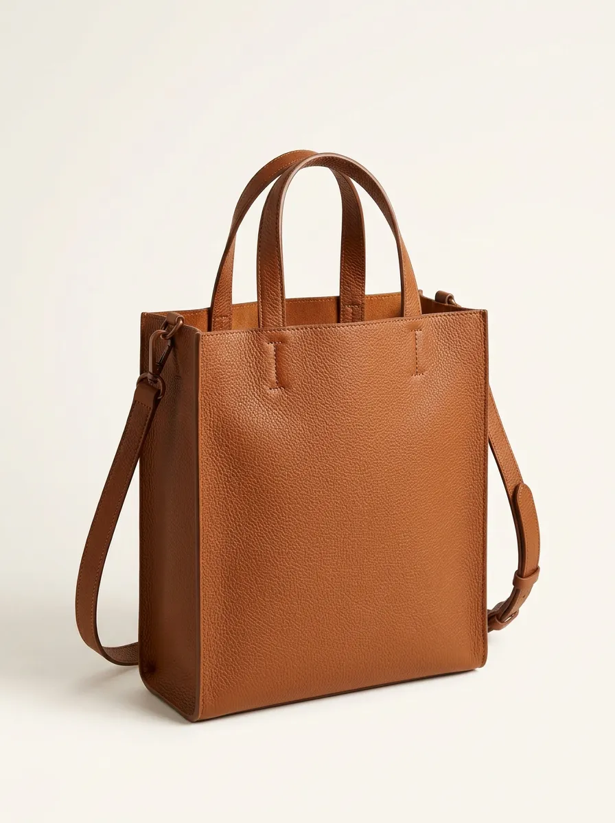 Minimal Pebbled Tote Bag