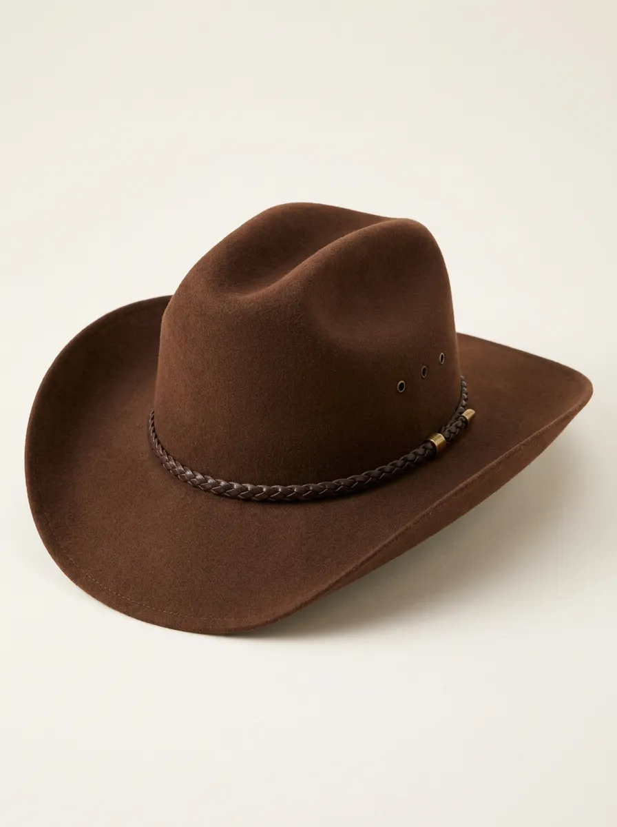 Western Felt Hat Featuring Simple Band