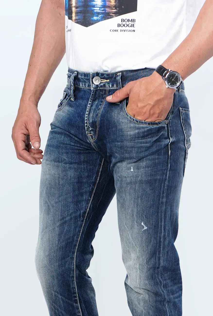 Men's Versatile Minimal Slim Fit Denim Pants