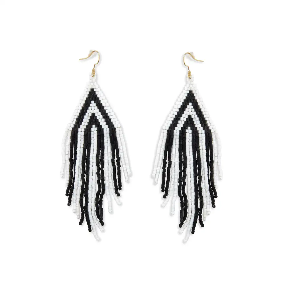 Curved Detailed Artful Statement Earrings