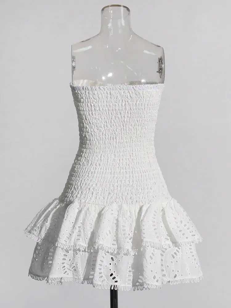 Strapless Ruched Mini Dress