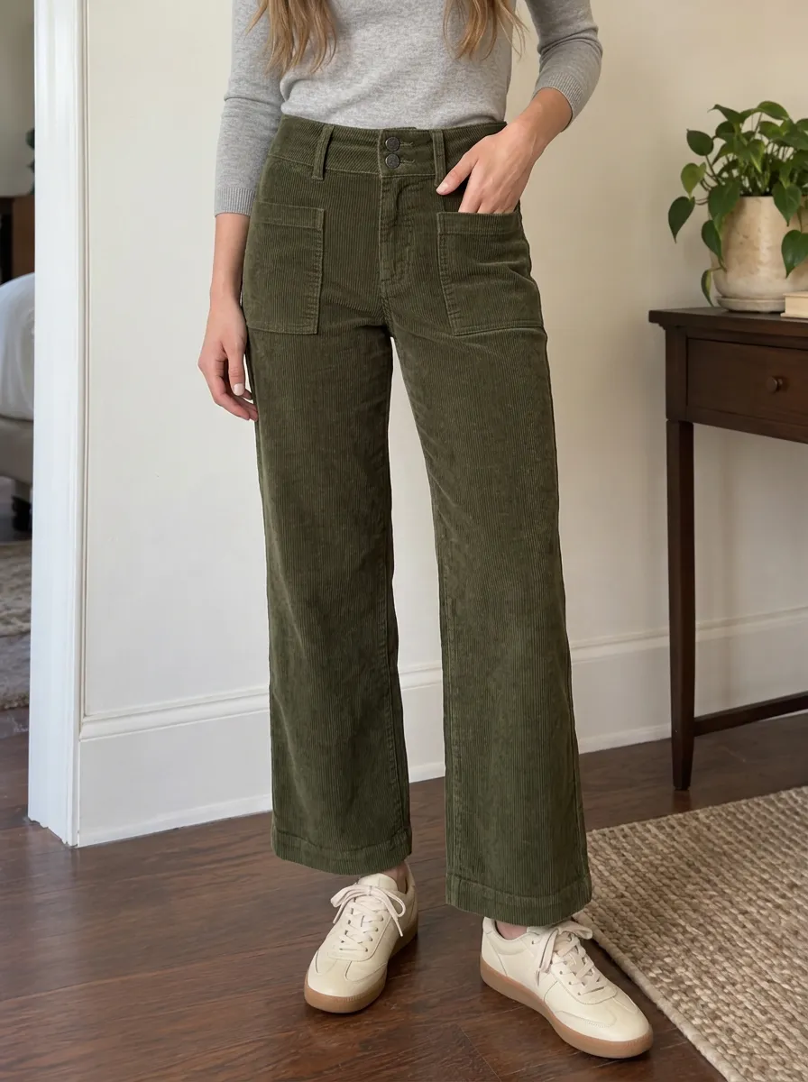 Women's Monroe Wide-Leg Corduroy Pants