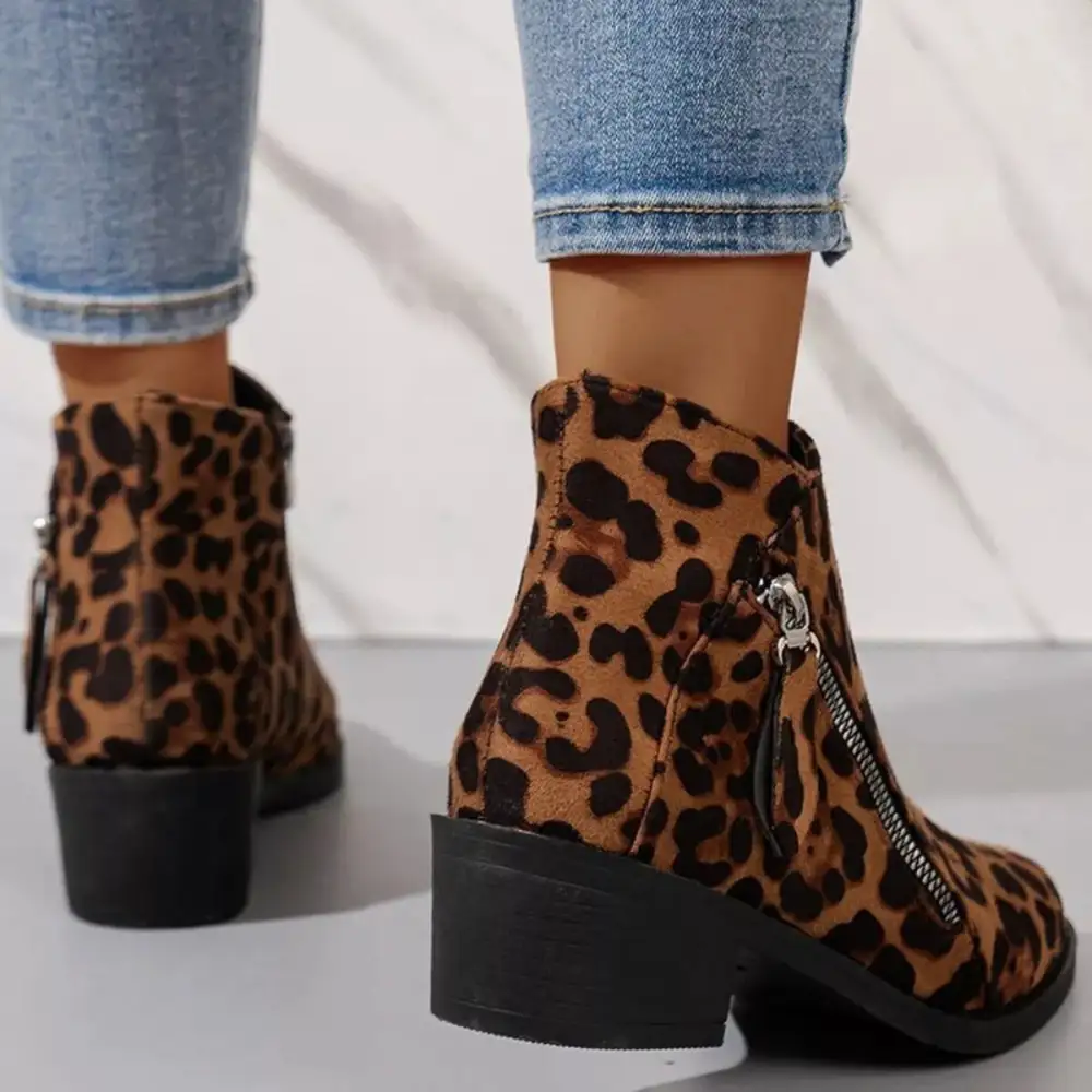 Sleek Pointed Toe Block Heel Boots