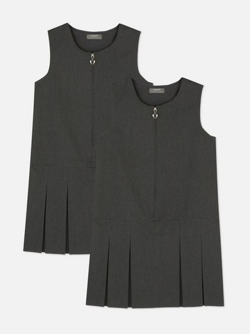 7-15yrs | 2pk Pleated School Pinafore Dresses detail 2