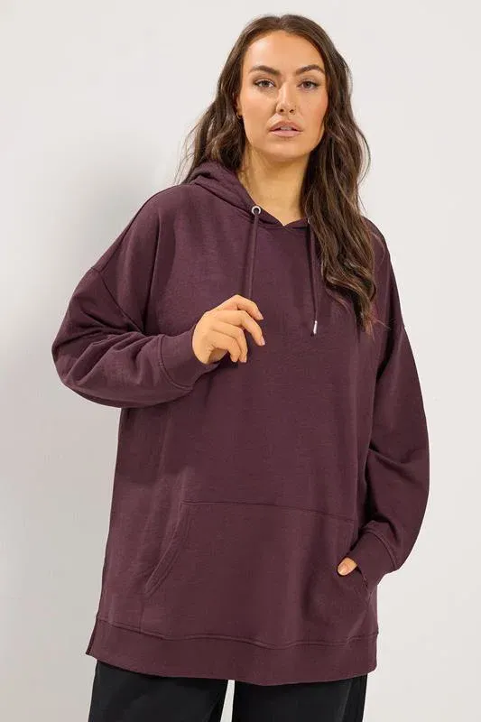 Burgundy Red Drawstring Hoodie