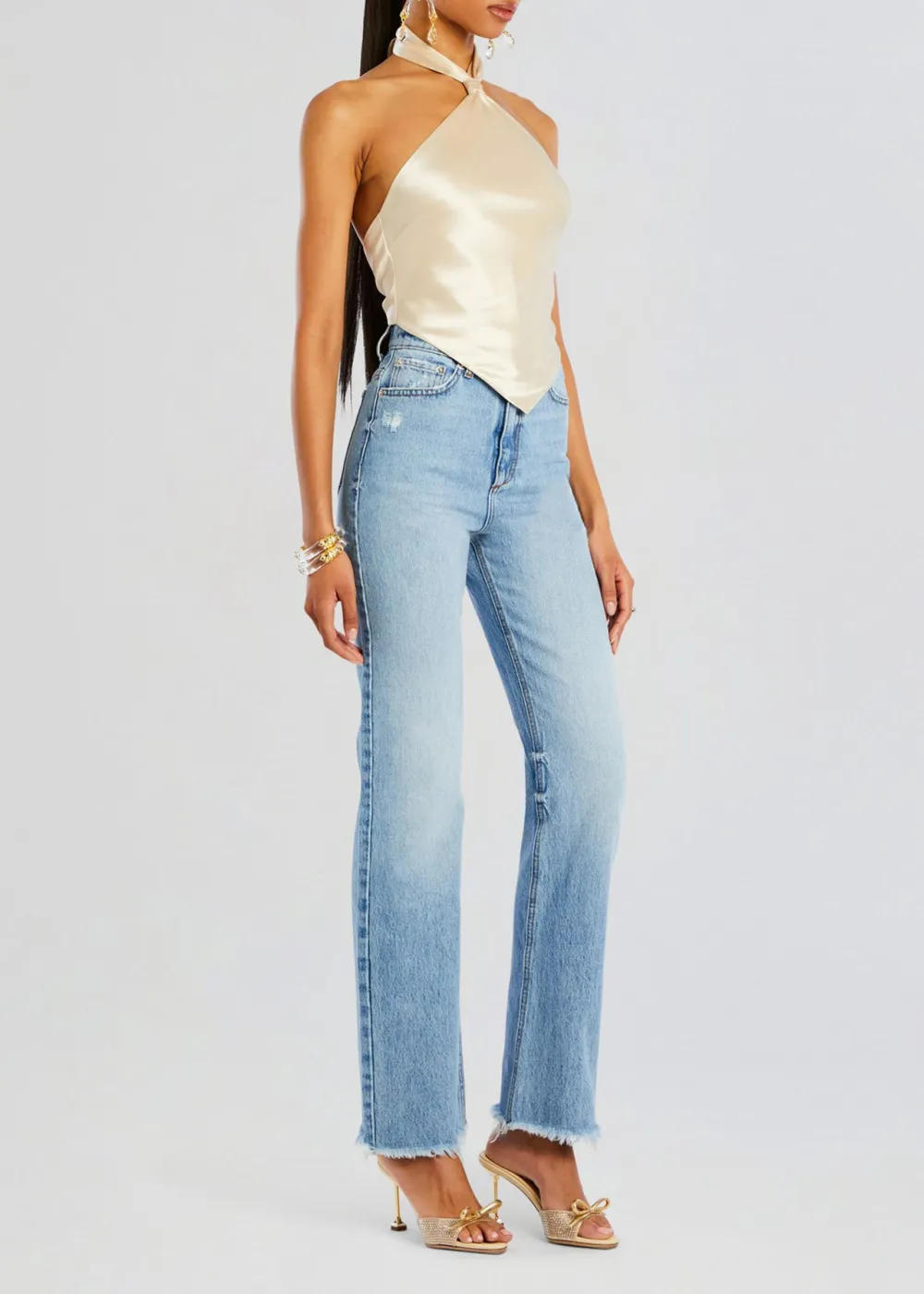 Halter Neck Solid Top