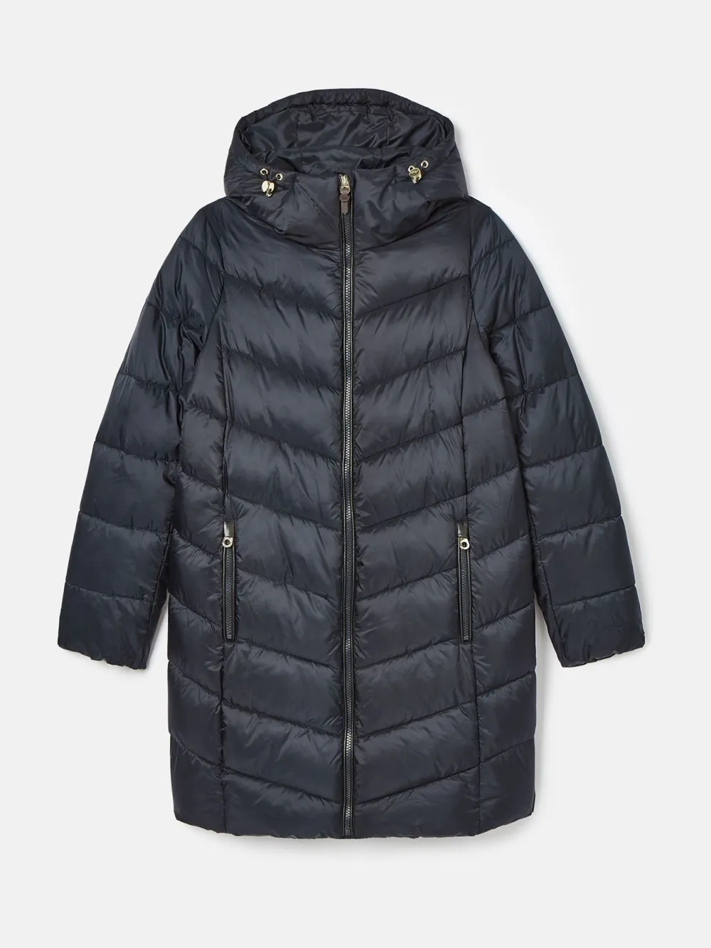 Navy Mid Length Showerproof Padded Coat