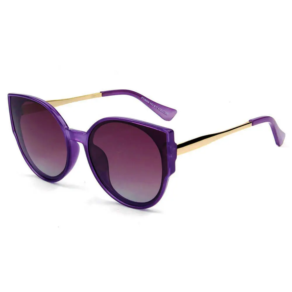 Round Cat-Eye Polarized Modern Profile Sunglasses