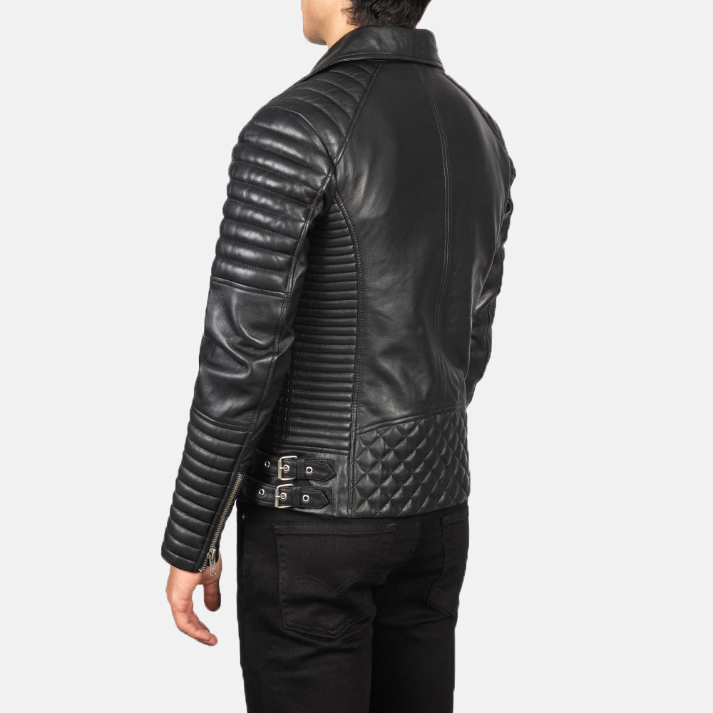 Men's Clean Line Biker Leather Jacket