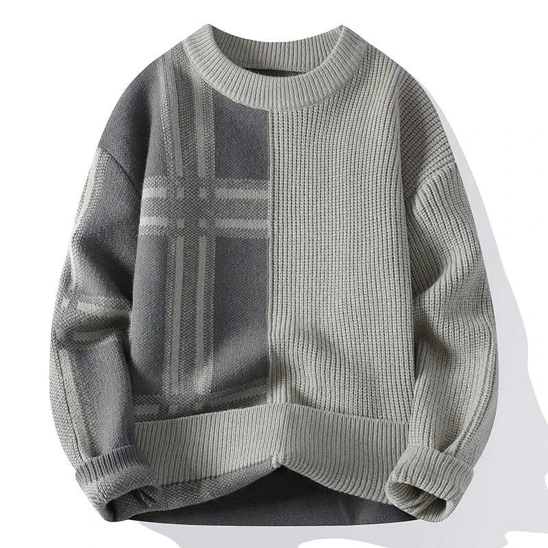 Colorblock Crewneck Sweater