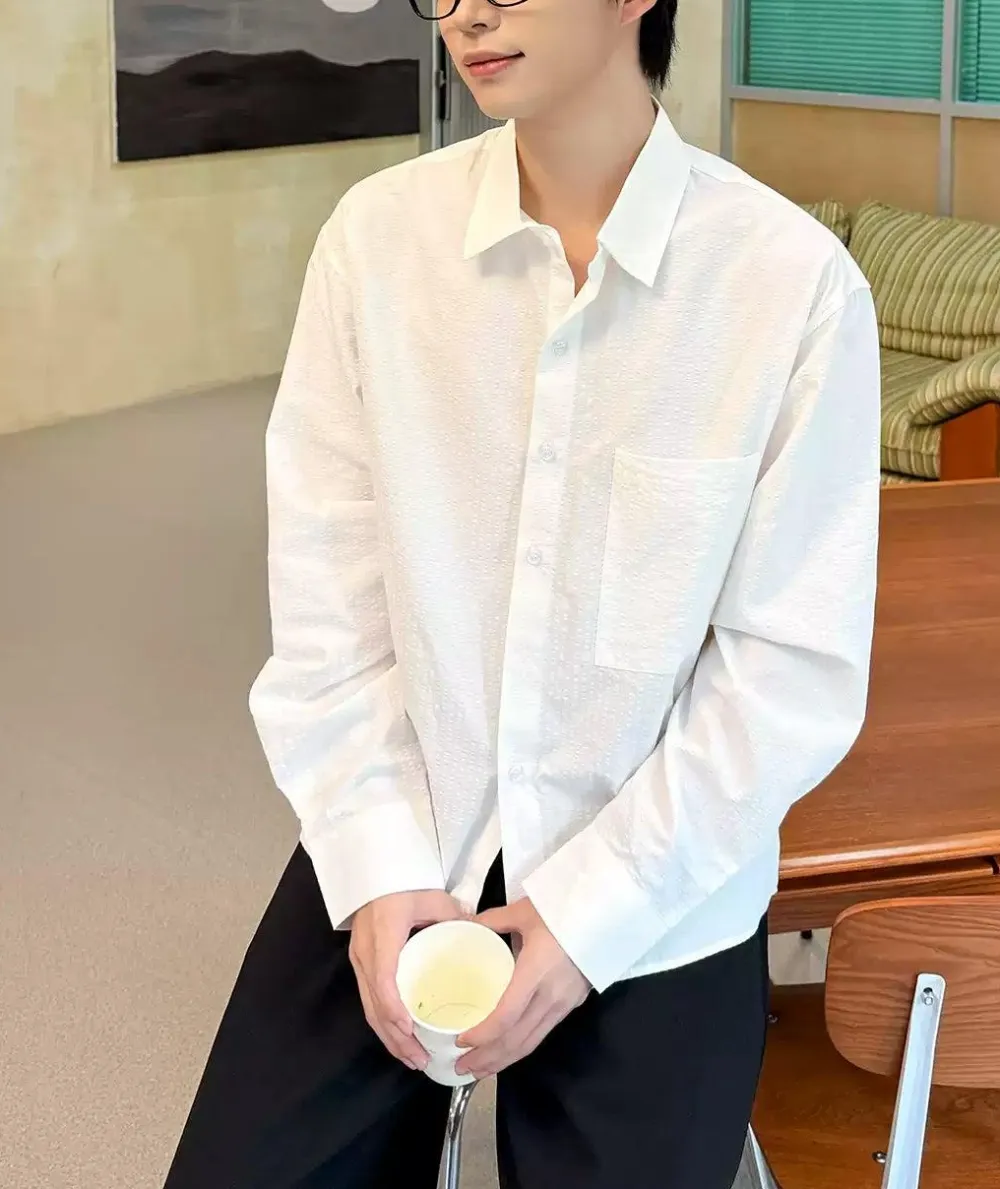 Big Pocket Textured Shirt