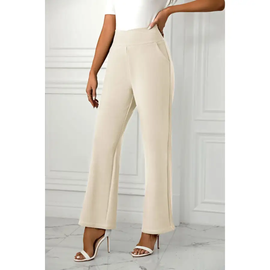 High Waist Straight Leg Pants