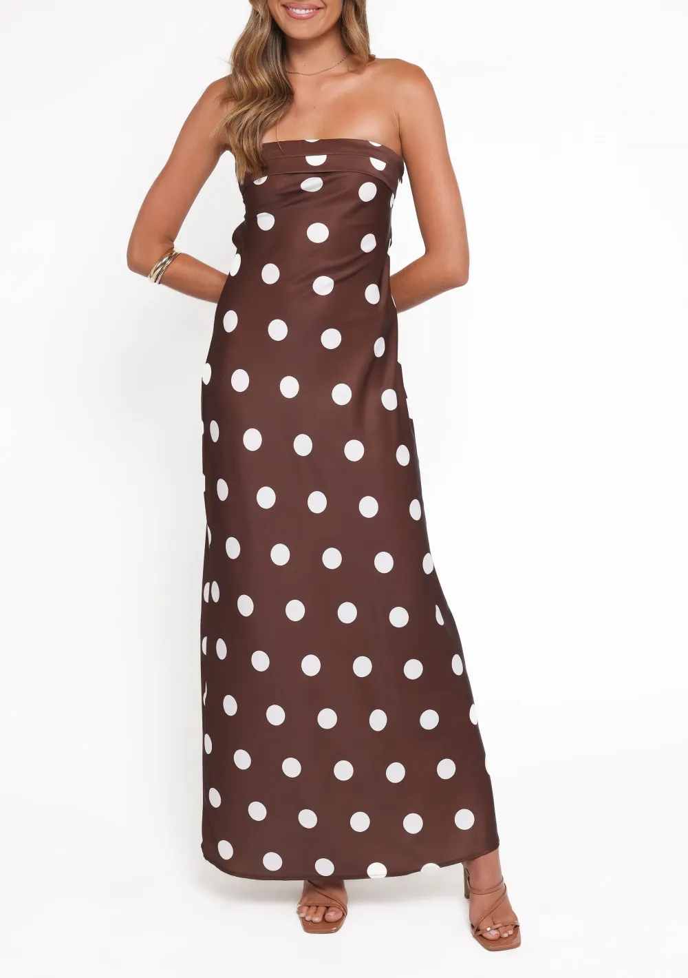 Polka Dot Cut Out Maxi Dress