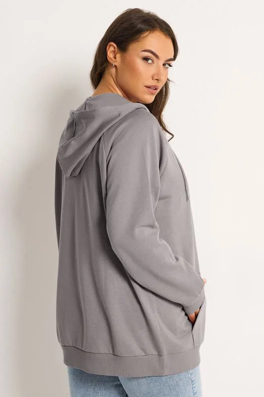 Mauve Purple Essential Zip Through Hoodie detail 3