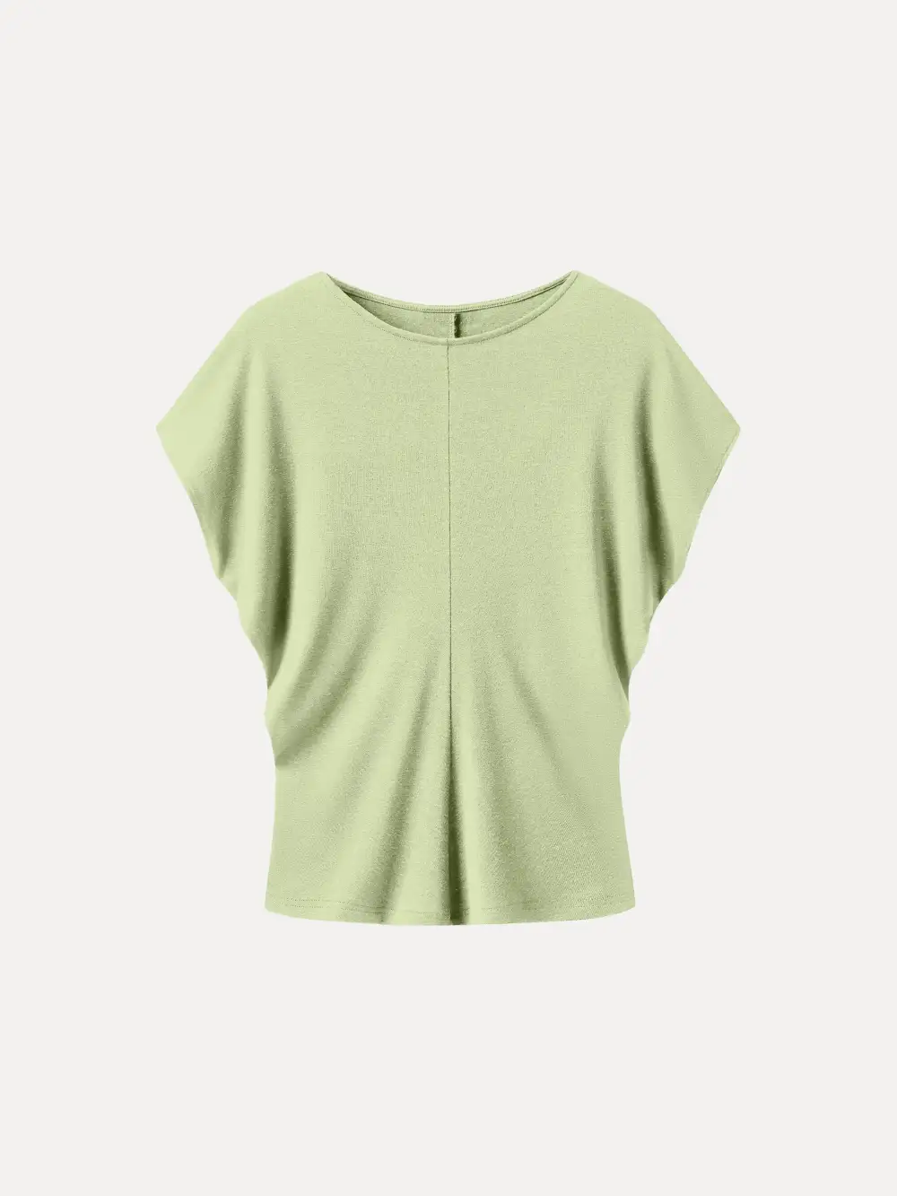 Linen-Blend Round Neck Relaxed Summer Top