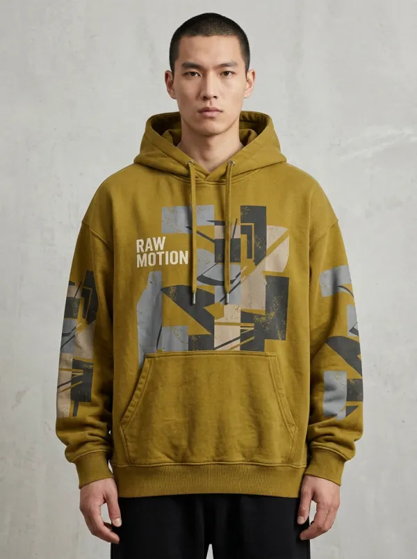 Casual Geometric Abstract Men's Graphic Hoodie
